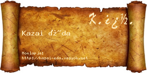 Kazai Éda névjegykártya